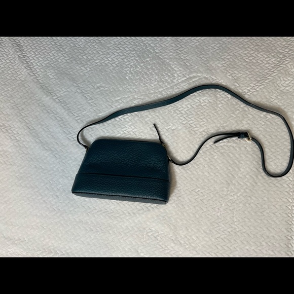 Kate spade small teal crossbody bag blush color interior - Picture 3 of 5